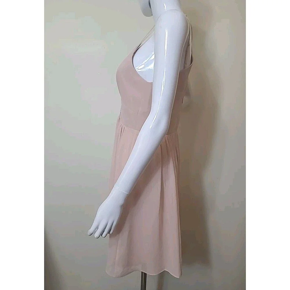 BCBGeneration Dress Women’s Size 8 Soft Pink Spaghetti Strap Strappy - Picture 3 of 11